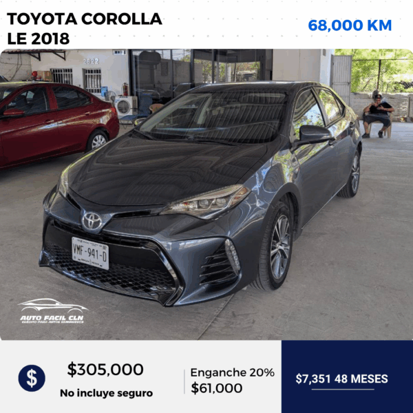 TOYOTA COROLLA LE 2018